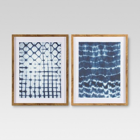 Framed Pattern Abstract Blue 24"x30" 2-Pack - Threshold™ | Target