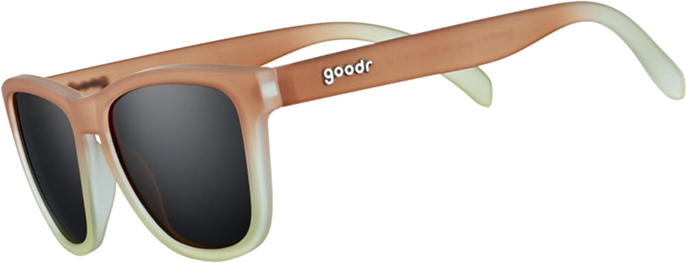 goodr Three Parts Tee Polarized Sunglasses, Medium Sized (OG), Light Brown Translucent Frame with... | Amazon (US)
