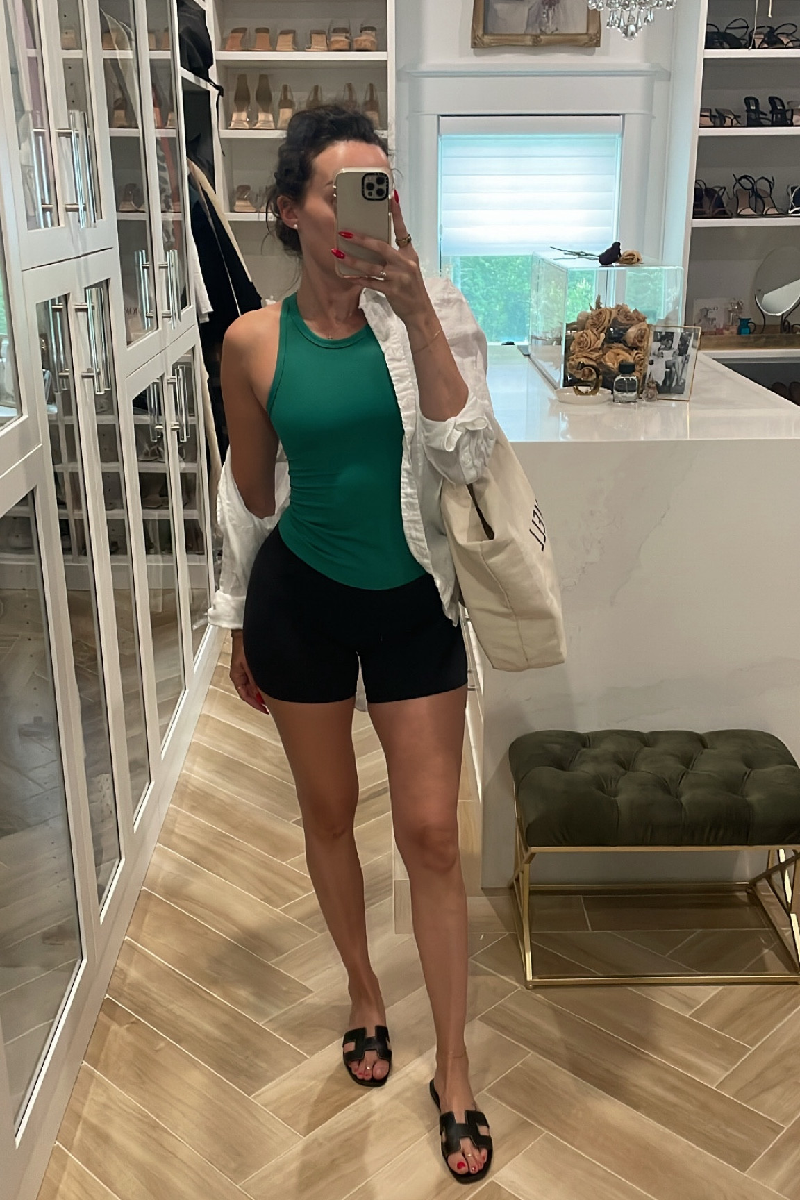 Lululemon fit & on sale! 
Wearing size 4 in shorts & tank. 
Xs linen top 

#LTKSeasonal #LTKFitness #LTKSaleAlert