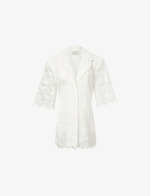 Lace Oversized Cotton-Blend Shirt | Selfridges