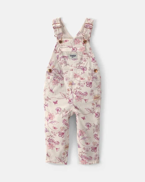Baby Girl Floral Overalls - Ivory - OshKosh B'gosh | Carter's | Carter's Inc