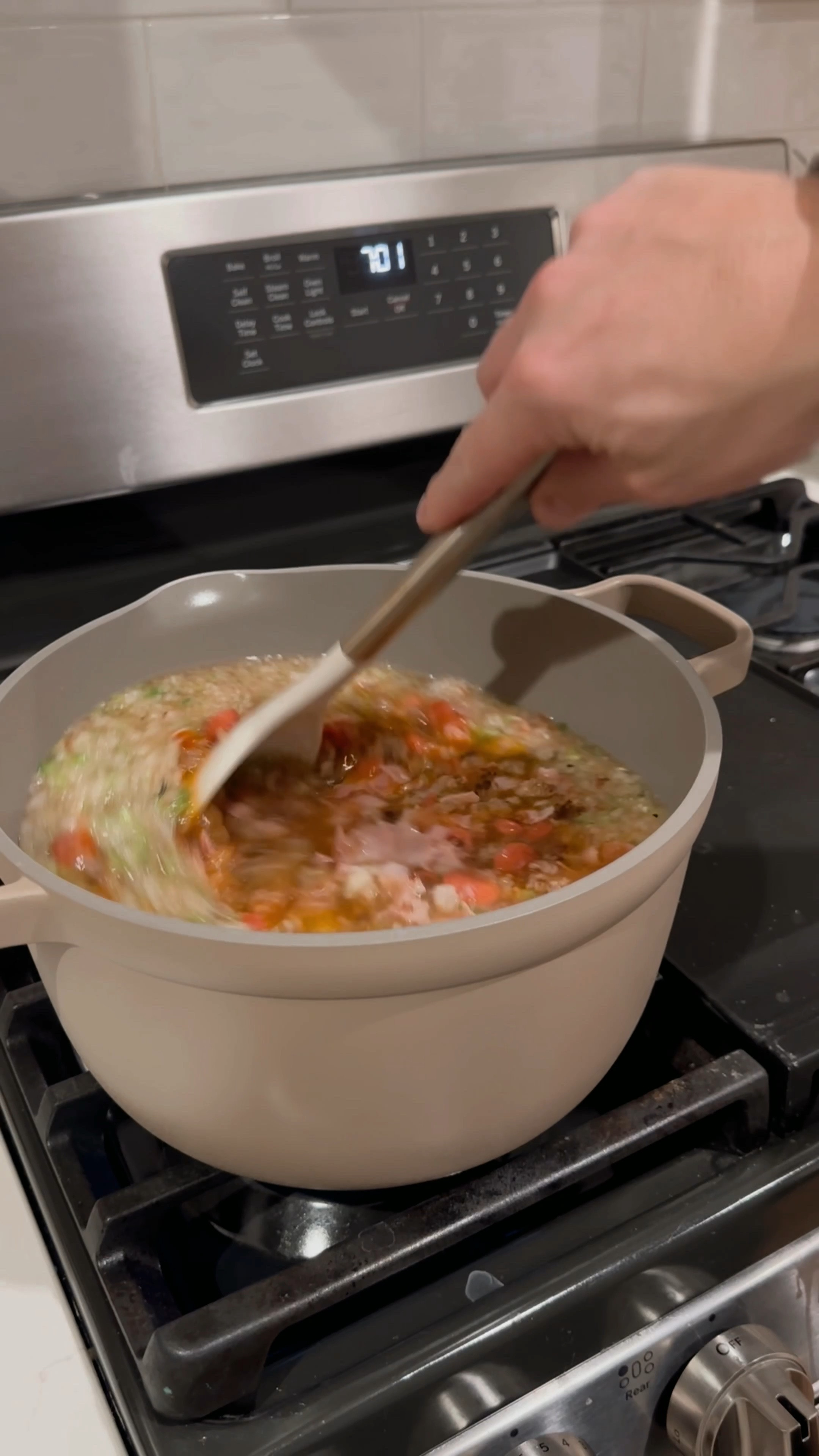 The hubby made Italian sub stoup and used Our Place pot and Always pan. Amazon meat chopper. Cuisinart vegetable chopper. Walmart cutting board 

#LTKHome #LTKWatchNow #LTKFindsUnder100