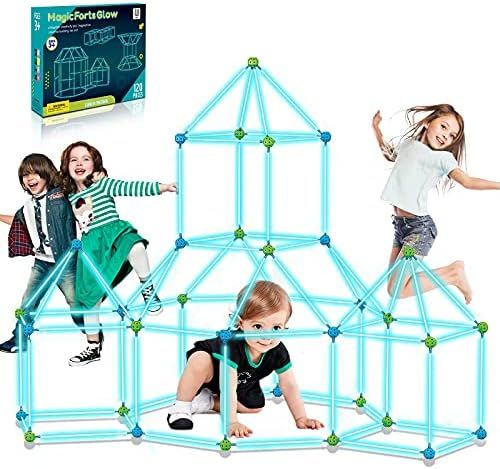 9IUoom Fort Building Kit for Kids 120 Pieces Glow in The Dark Air Forts Builder Gift Construction... | Amazon (US)