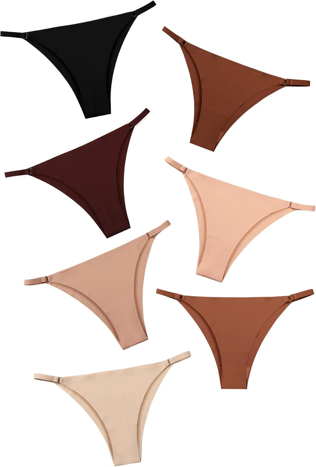 DEANGELMON Women String Bikini Panties Seamless Underwear Microfiber No Show Invisible Stretchy S... | Amazon (US)