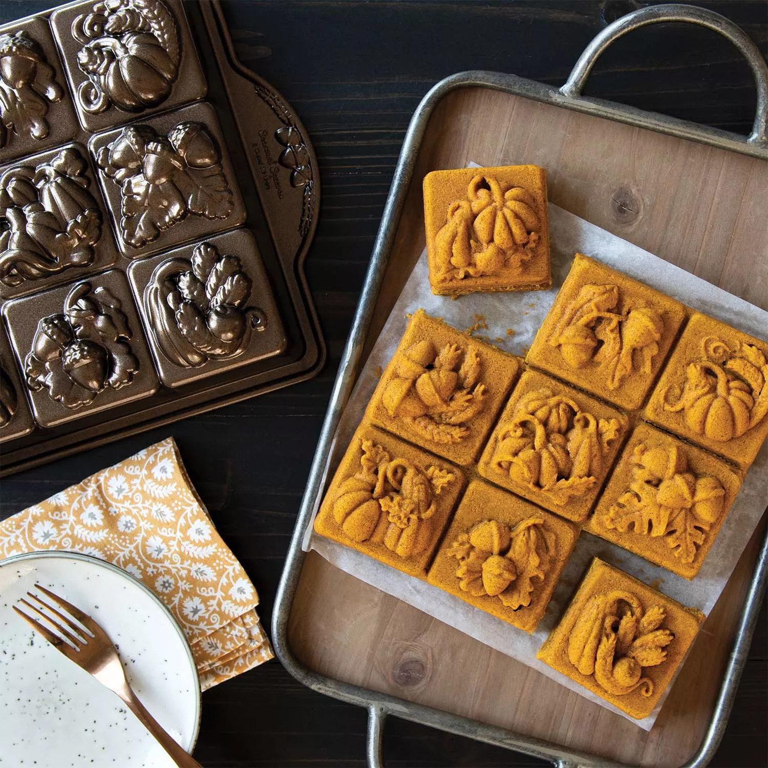Nordic Ware Pumpkin Cake Squares Pan | Sur La Table