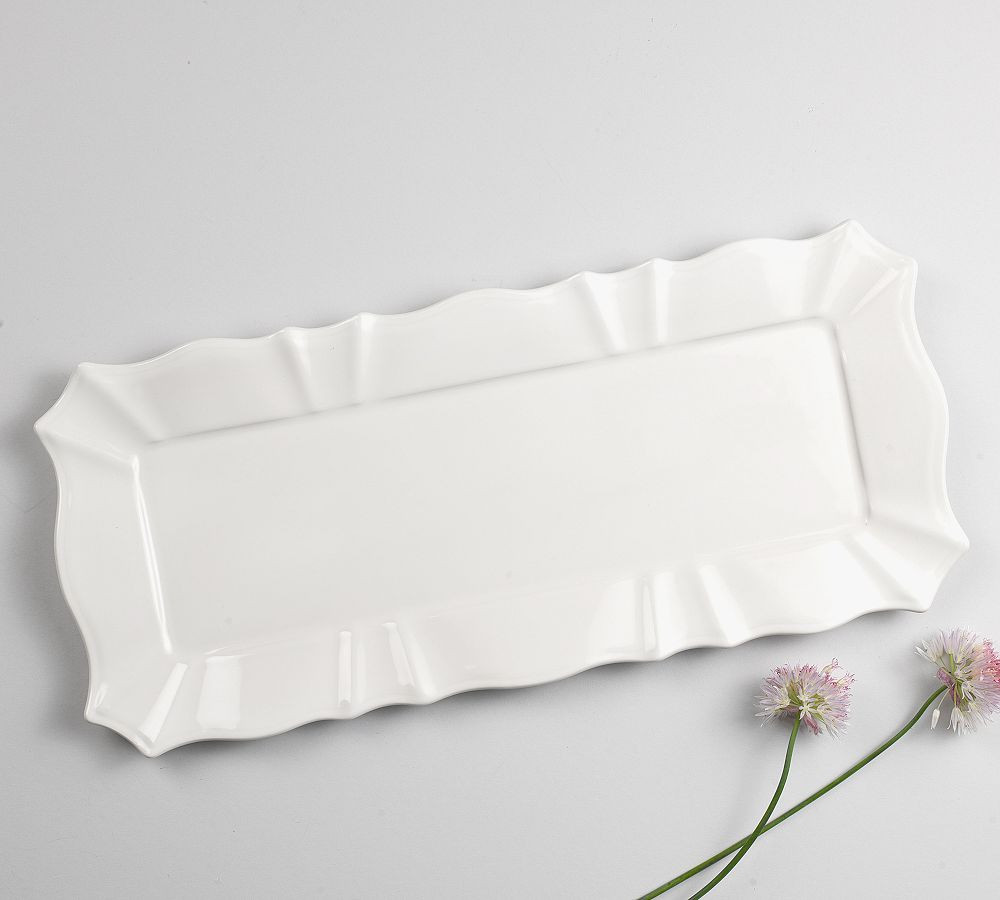 Chloe Earthenware Rectangular Platter | Pottery Barn (US)