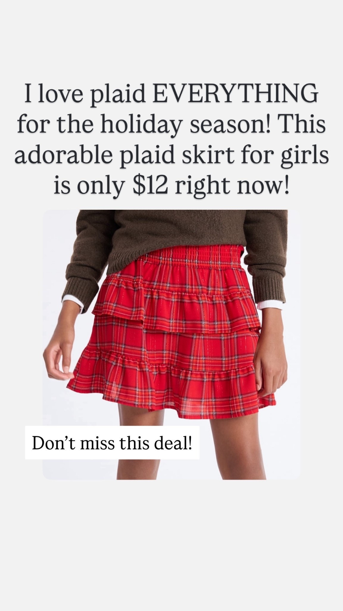 This red plaid is only $12!!!!! Love this skirt for girls!!! 

#LTKSaleAlert #LTKHoliday