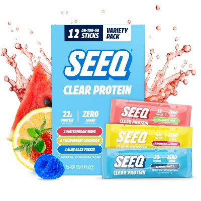 Seeq Clear Protein Powder On the Go - Multi Flavor Pack - 12ct | Target