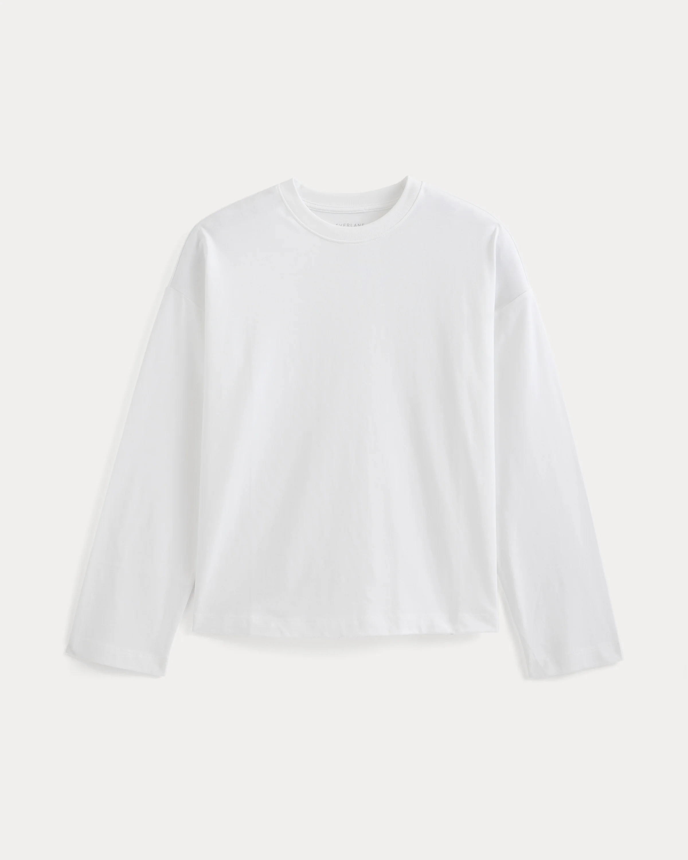 Forever Jersey Boxy Long-Sleeve Crew | White | Everlane
