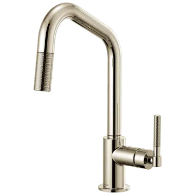 Litze® Pull-Down Faucet with Angled Spout and Knurled Handle | Wayfair North America