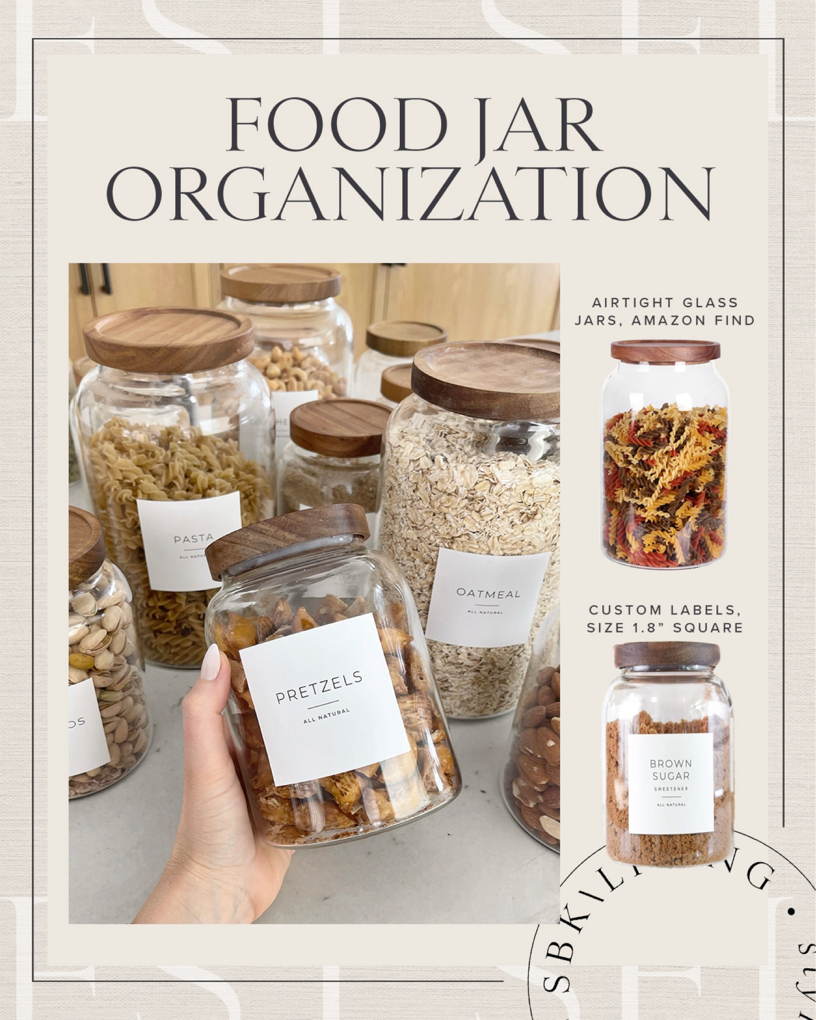 HOME \ food storage - glass jar and labels!

Spring cleaning
Organization 
Amazon 
Decor 
Kitchen 
Pantry 

#LTKSeasonal #LTKhome #LTKfindsunder50