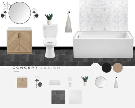 Second Bathroom Concept Design Option 2 

#LTKFind #LTKhome