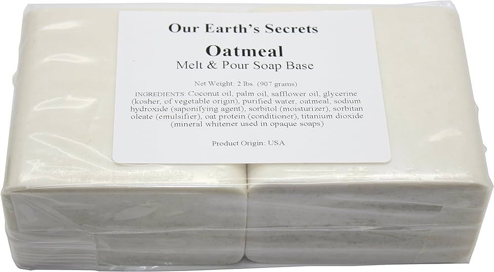 Oatmeal- 2 Lbs Melt and Pour Soap Base - Our Earth's Secrets | Amazon (US)