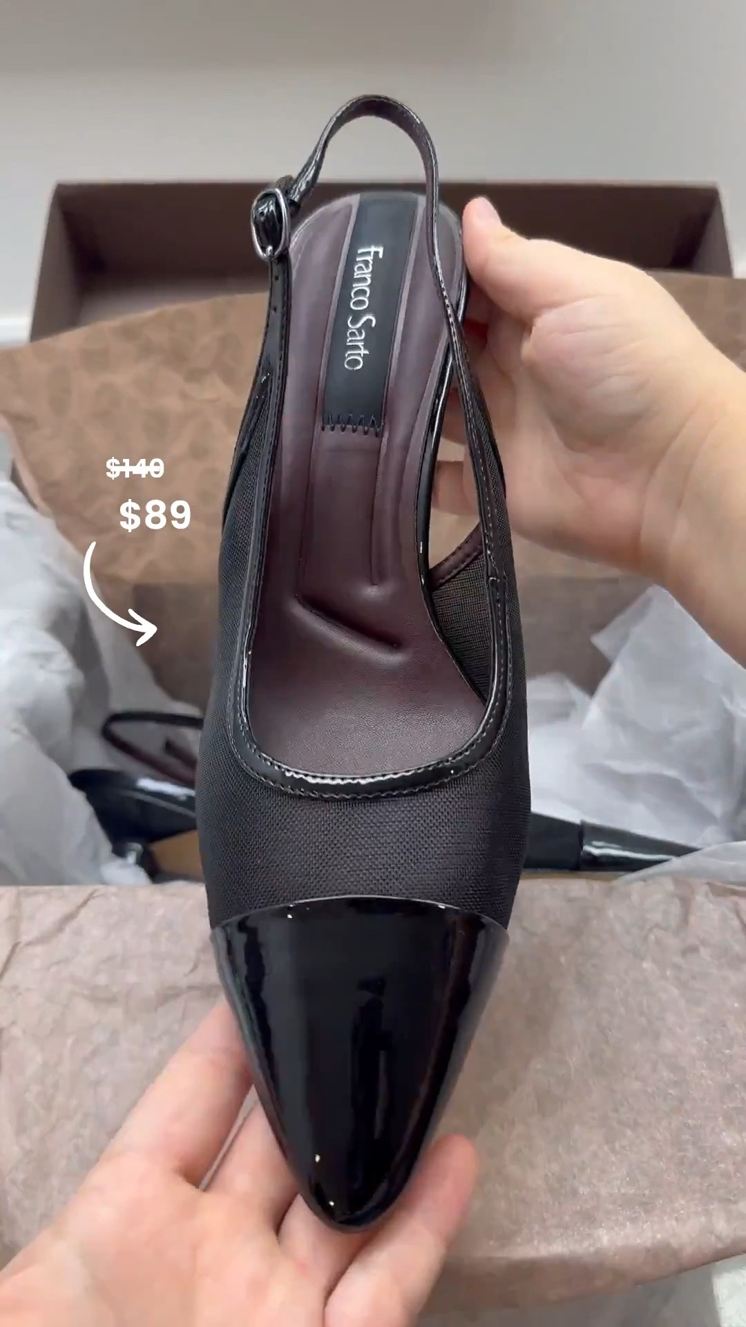 Franco Sarto black slingback pumps on sale for $89, down from $140. I absolutely LOVE these shoes. They’re stylish, comfy, and a wardrobe staple.

Mesh and patent cap toe, low block heel, and they go with literally everything from work pants to a fall dress. Classic Nordstrom Anniversary Sale buy. Ends August 9.

#LTKootd #LTKSaleAlert #LTKWedding