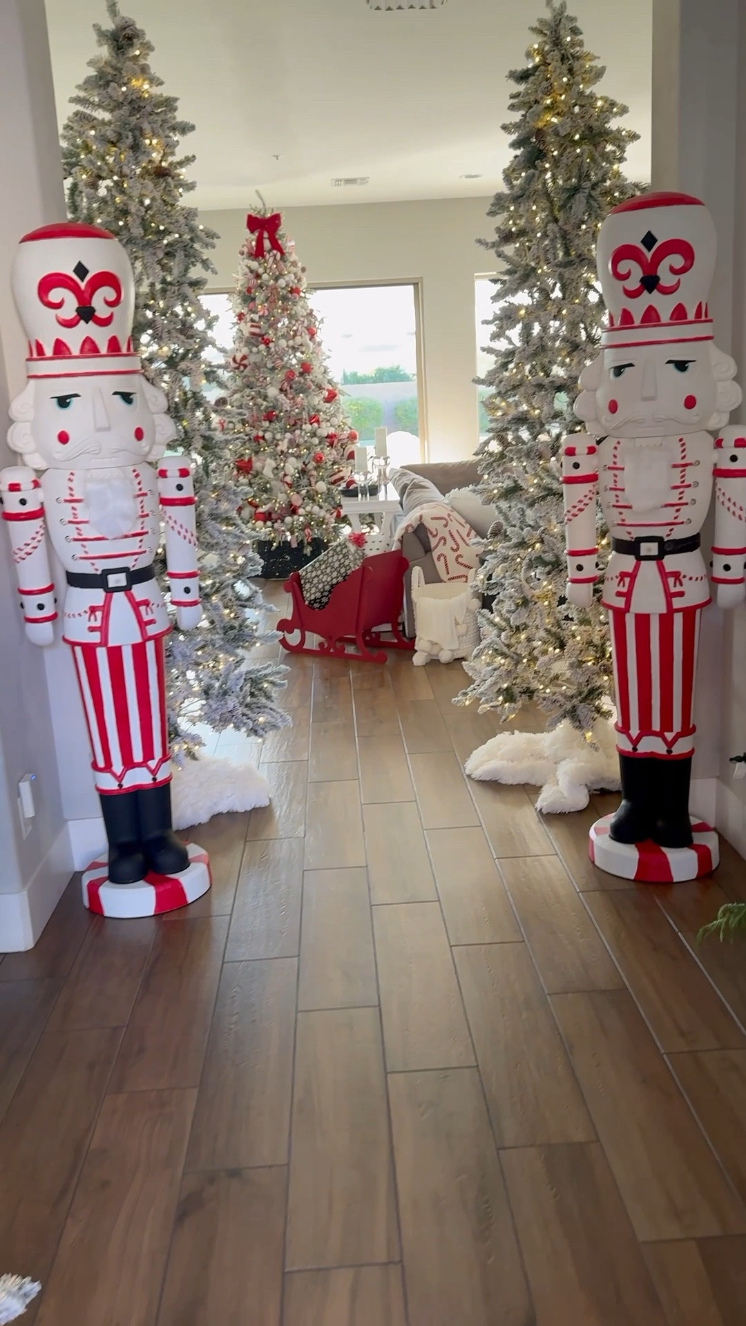 Christmas entryway nutcrackers wreath garland tree decorations 

#LTKvlog #LTKHome #LTKHoliday