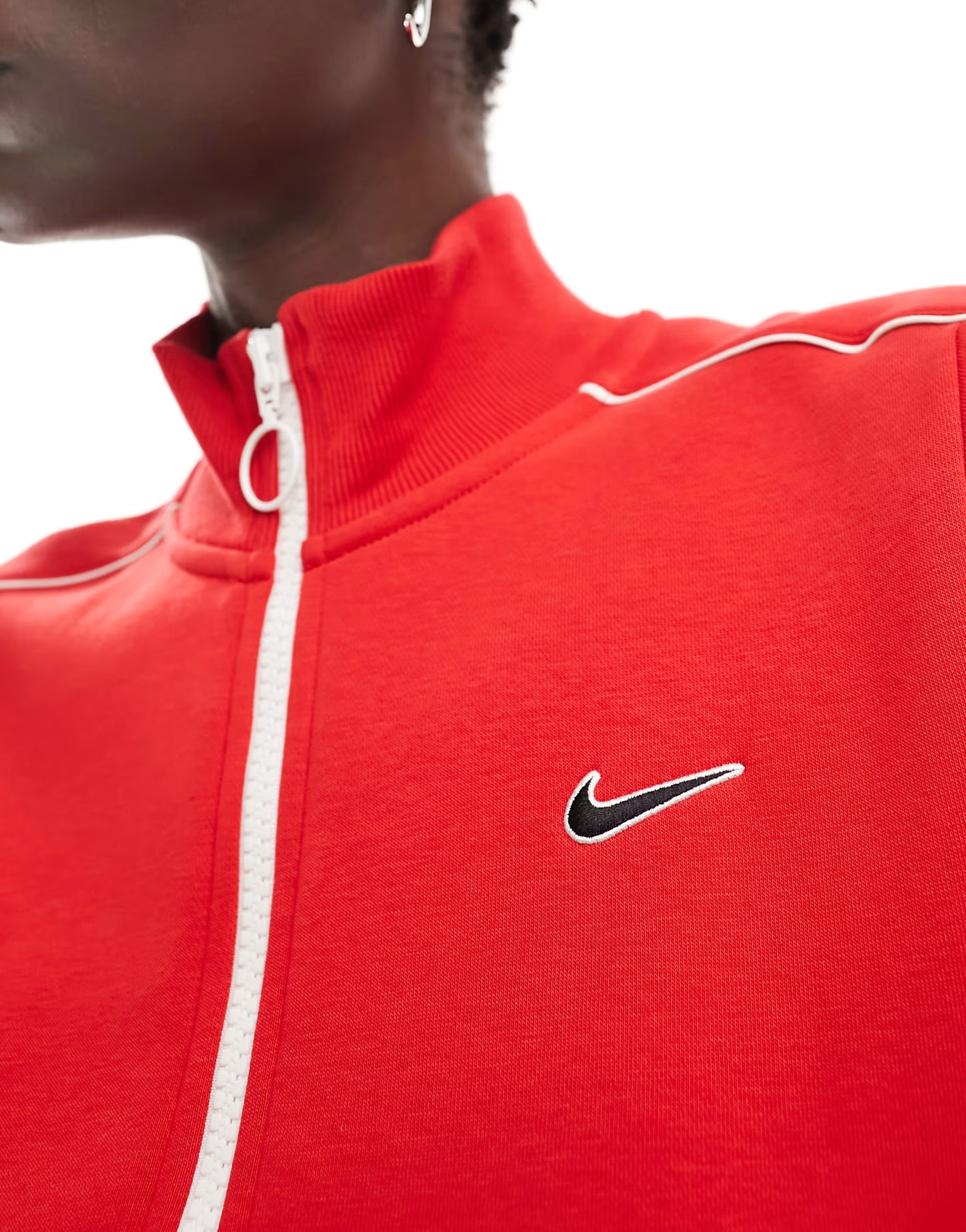 Nike Streetwear track fleece jacket in university red | ASOS (Global)