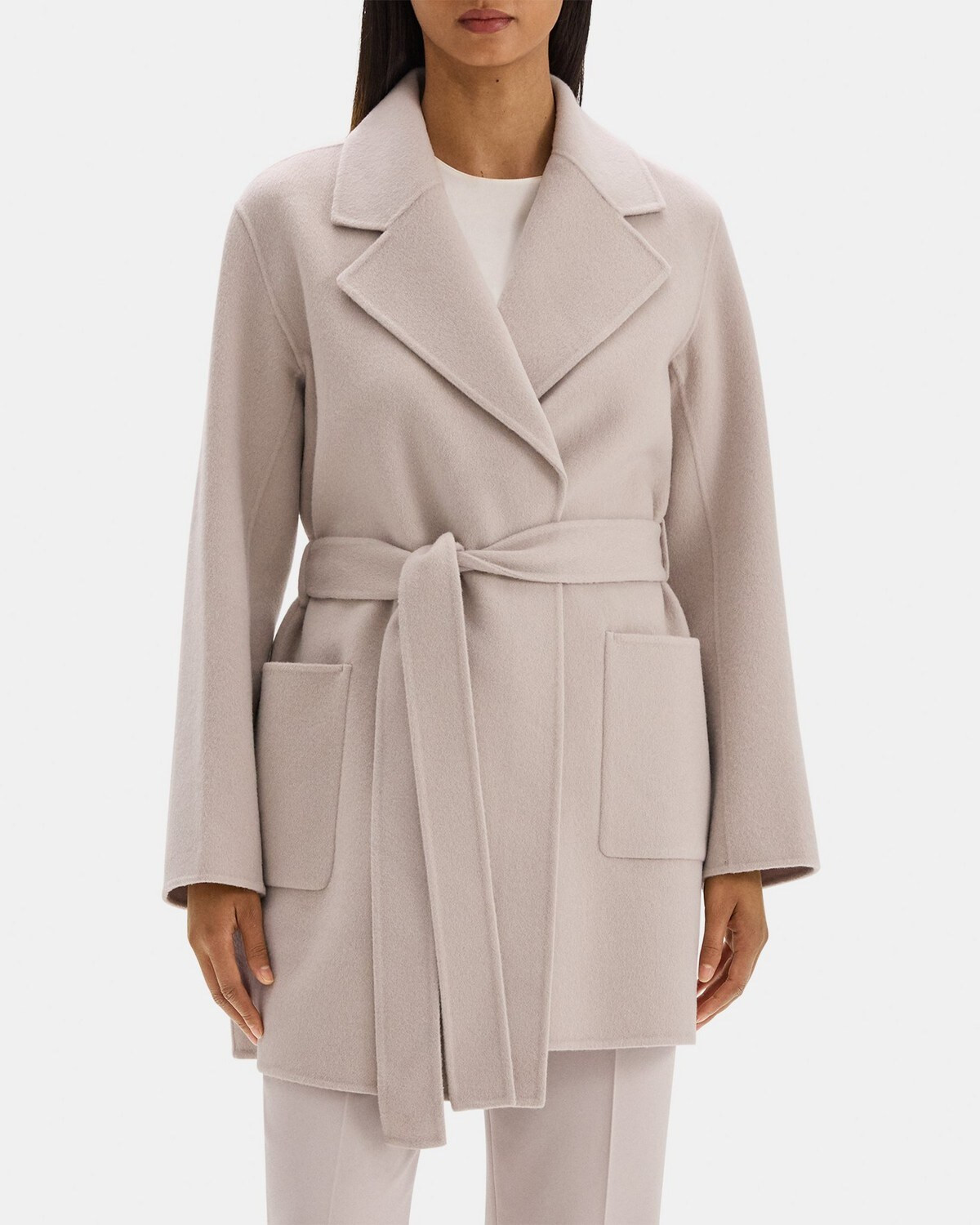 Double-Face Wool-Cashmere Robe Coat | Theory Outlet | Theory Outlet