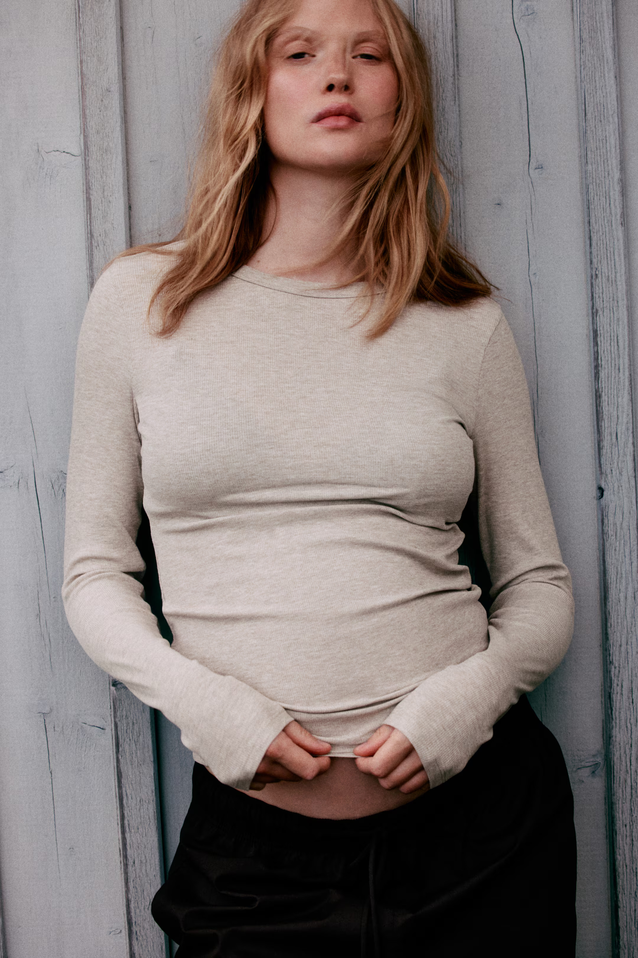 MAMA Ribbed Jersey Top | H&M (US + CA)