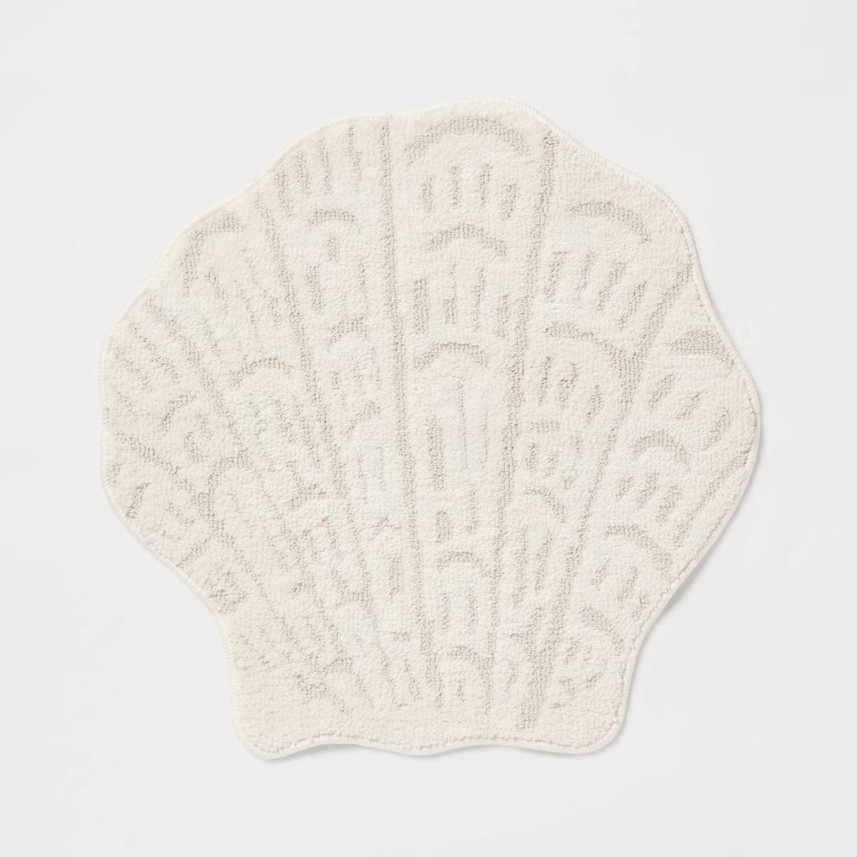 24"x24" Seashell Shaped Coastal Non-Skid Bath Rug - Threshold™ | Target