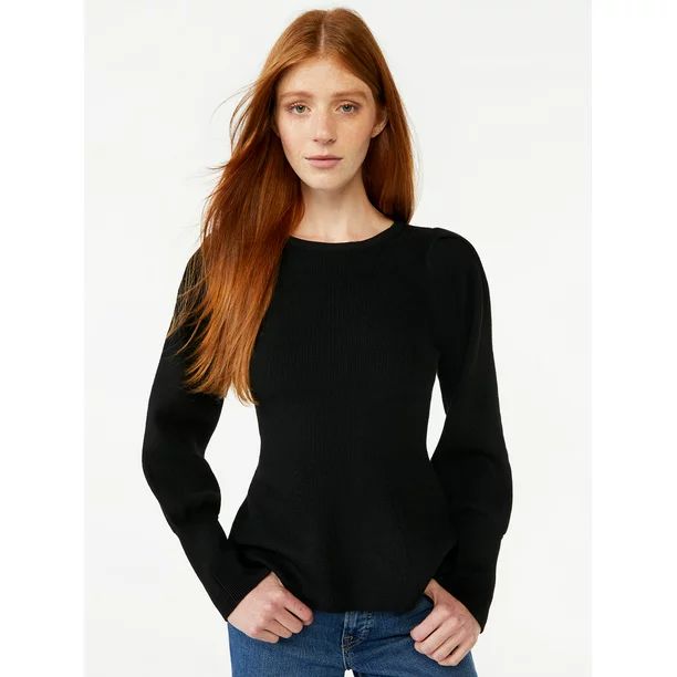 Free Assembly Women's Sweater with Blouson Sleeves, Lightweight - Walmart.com | Walmart (US)