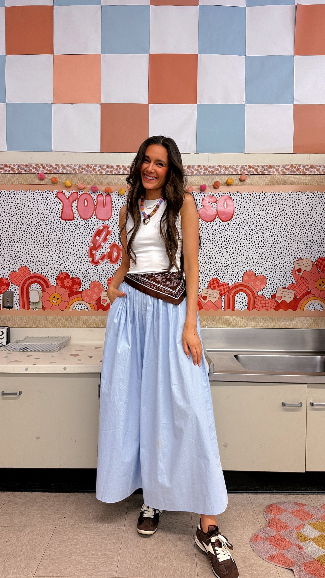 Teacher OOTD!
Skirt and top are XS from Commense! Discount code: sheteachesfifth_12

Scarf and necklace are Amazon! Shoes are Target ❤️

#LTKootd #LTKTall #LTKWorkwear