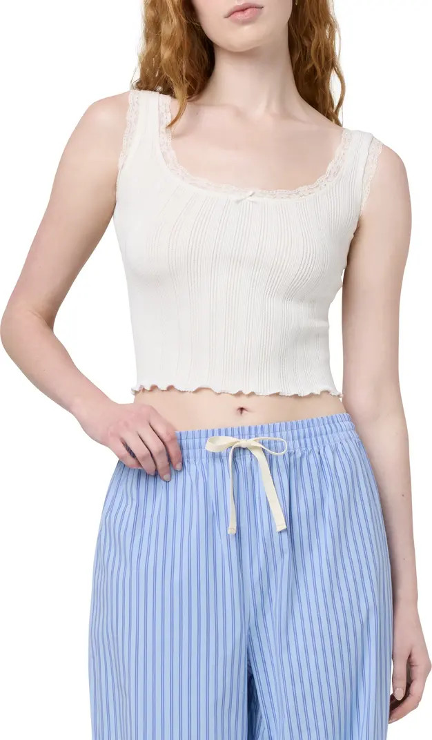 Lace Trim Crop Tank | Nordstrom