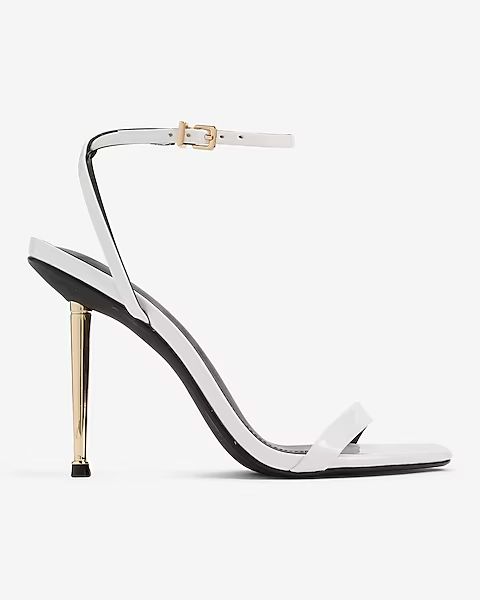 Gold Heel Strappy Heeled Sandals | Express