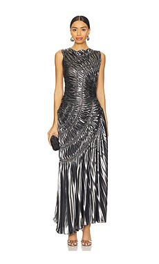 Georgia Hardinge Fossil Metallic Dress in Graphite from Revolve.com | Revolve Clothing (Global)