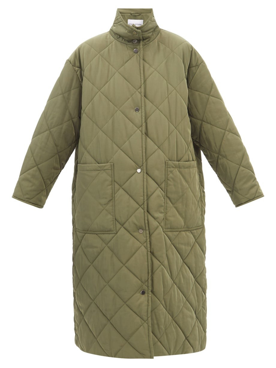 Sage quilted recycled-fibre coat | Stand Studio | Matches (US)