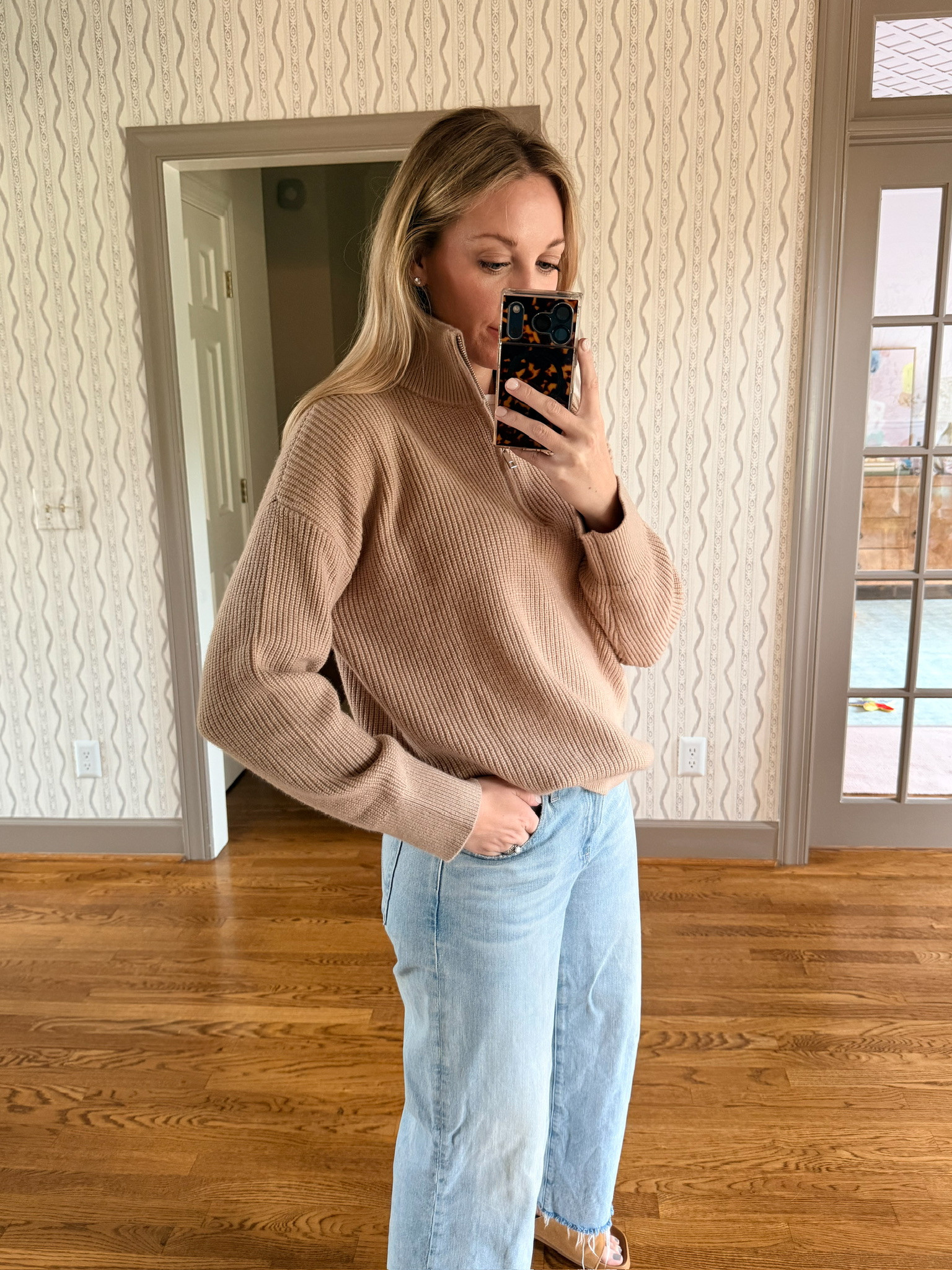 Early Prime Day Deal!! Just got in this cashmere blend quarter zip sweater and it is SO GOOD! It is nearly identical to the designer brands & it's 48% off right now! *My Levi's are also 30% off! Go grab your sizes now!

Wearing a small in my top and a 28 in my jeans.

#TheSouthernSource #AmazonFashion #AmazonFinds 

 #LTKgrwm #LTKootd #LTKSaleAlert