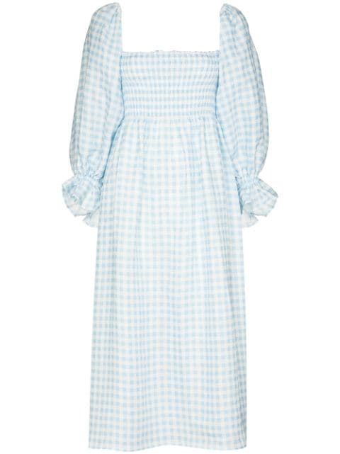 Atlanta gingham-check midi dress | Farfetch (US)