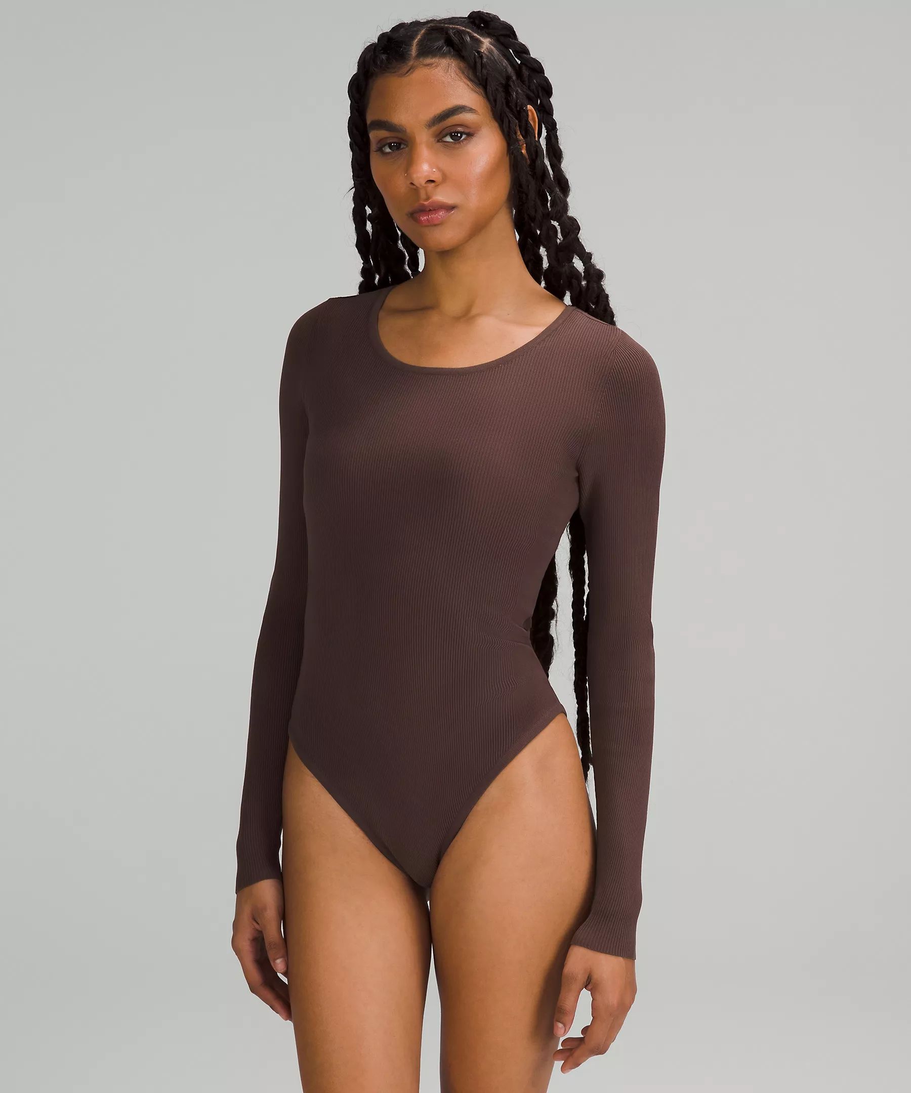 Tight-Fit Long-Sleeve Knit Bodysuit | Lululemon (US)