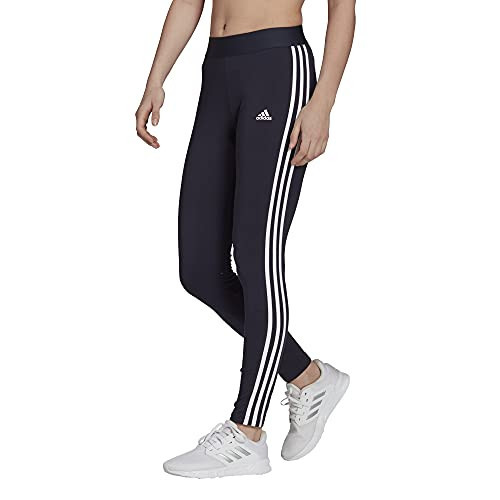 adidas Women's Standard Loungewear Essentials 3-Stripes Leggings, Legend Ink/White, 2X | Amazon (US)
