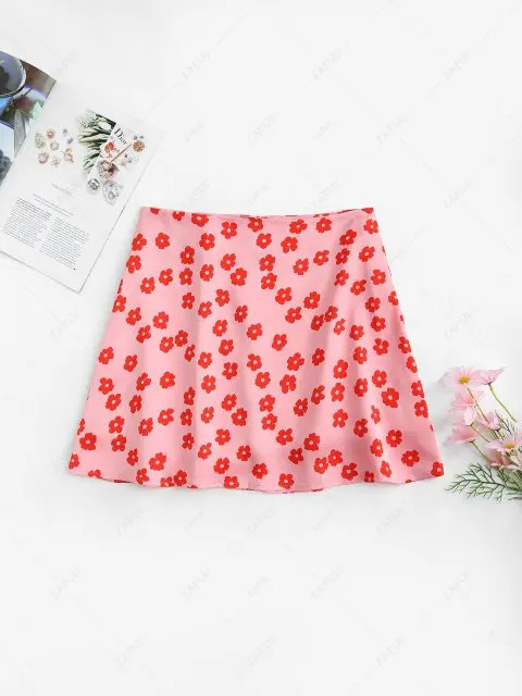 Flower Print Mini Skirt | ZAFUL (Global)