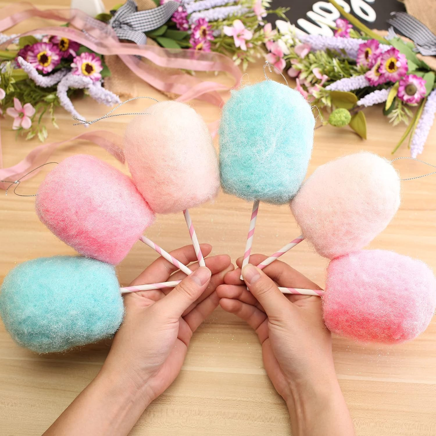 Christmas Decorations Felted Wool Lollipop Christmas Tree Hanging Ornament - Handcraft Felt Wool ... | Amazon (US)