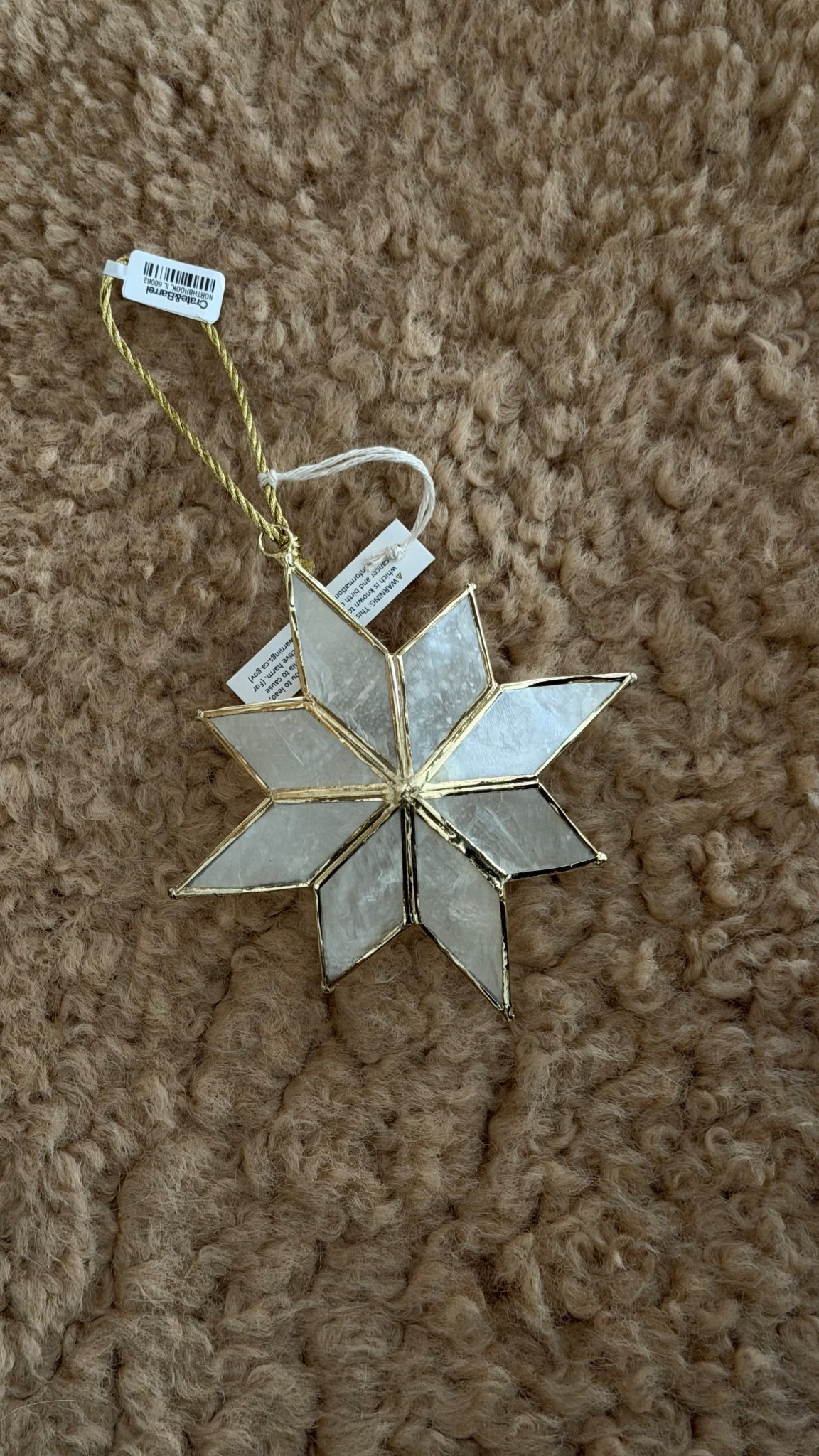 capiz snowflake ornament 

#LTKHome #LTKSeasonal