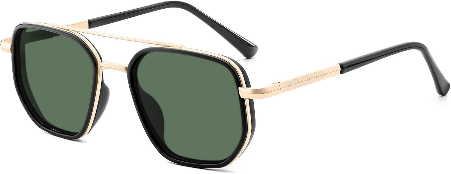 SOJOS Retro Polarized Aviator Sunglasses for Women Men Trendy Square Shades | Amazon (US)