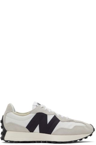 White & Gray 327 Sneakers | SSENSE