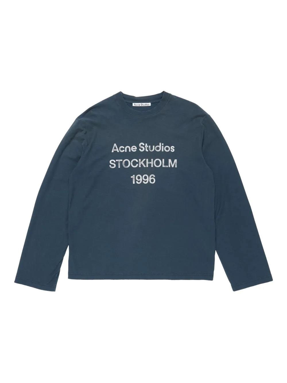 Acne Studios logo-print T-shirt | Blue | FARFETCH UK | Farfetch Global