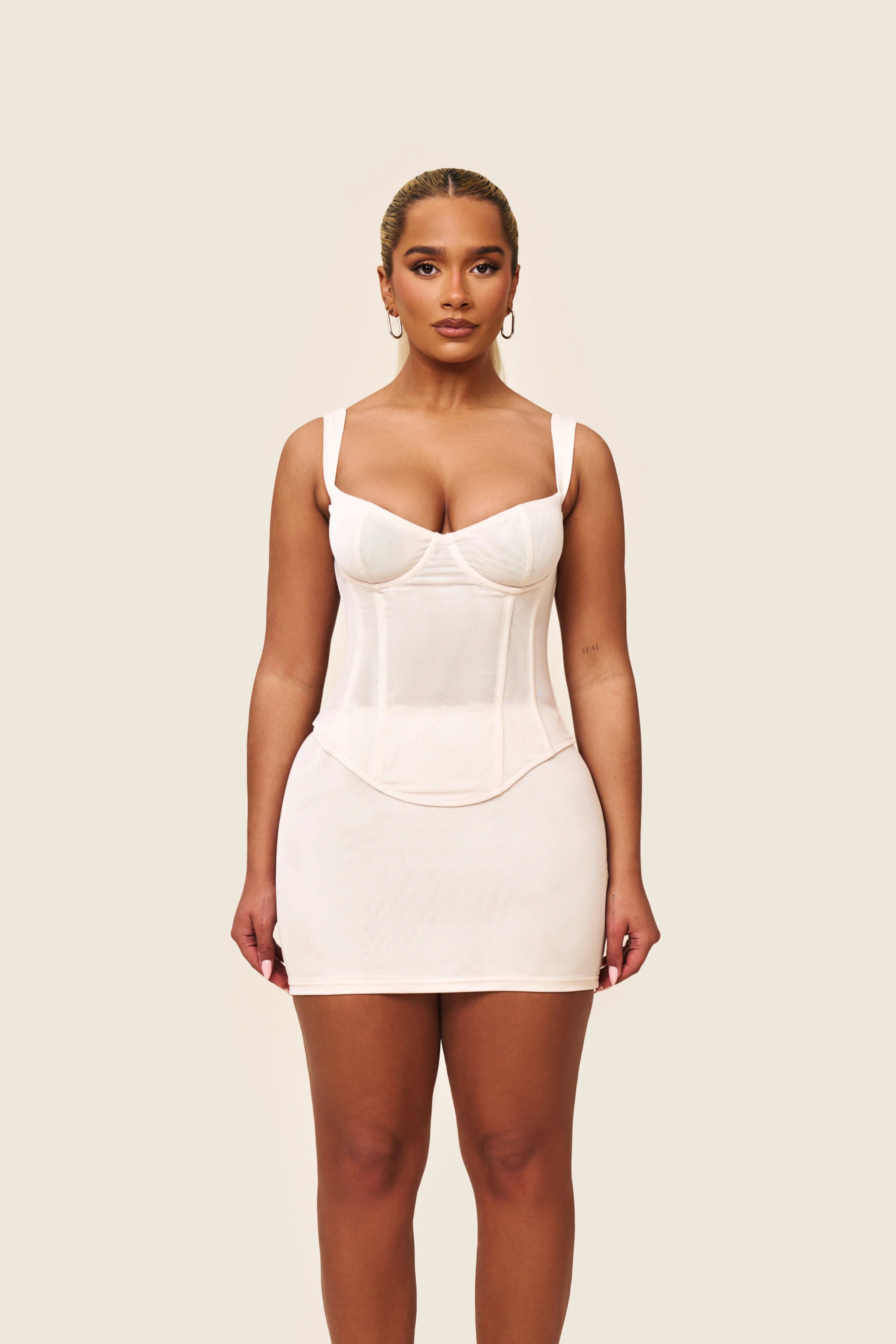 The Cinched Set in Cream | Mars The Label
