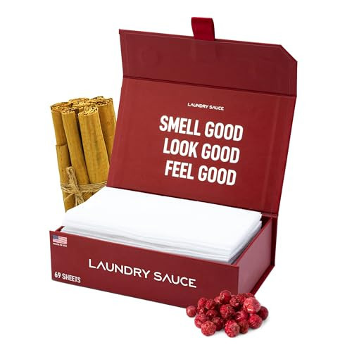 Laundry Sauce - Laundry Dryer Sheets (French Saffron), Luxury Fragrance, Contains Essential Oils, Softens Fabric, Removes Static Cling, Eco-Friendly Packaging, Travel Friendly, 69 Count | Amazon (US)