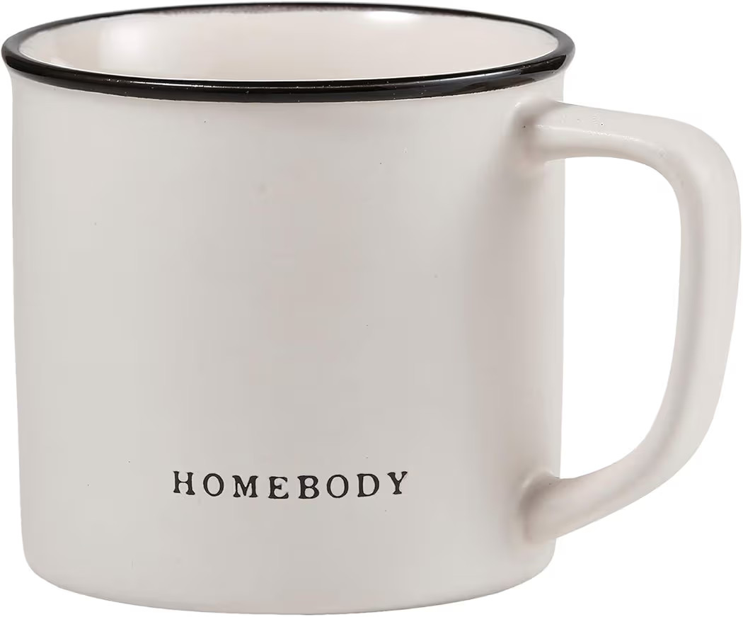 Santa Barbara Design Studio Black and White Coffee Cups Face-to-Face Designs Stoneware Mug, 16-Ou... | Amazon (US)