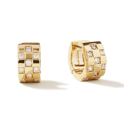 Ana Luisa Gold Huggie Hoop Earrings | Versatile & Delicate 14K Gold and Cubic Zirconia Hoops | Hypoallergenic, Water-Resistant & Tarnish-Free | Stylish Gold Hoops | Amazon (US)