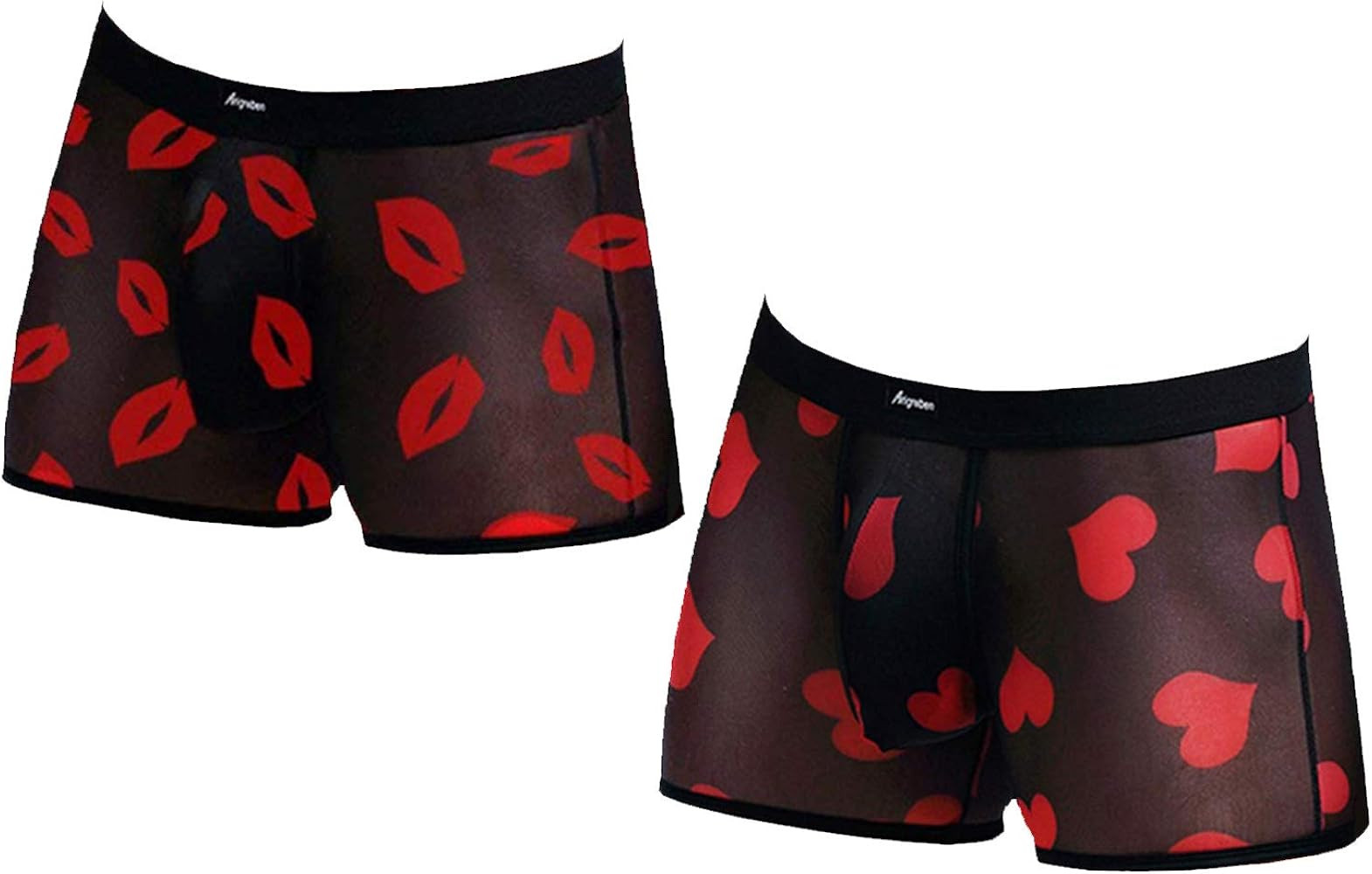 Evankin Men's Underwear Sexy Mesh Breathable Boxer Briefs Low Rise Cool Boxers Pack Set | Amazon (US)