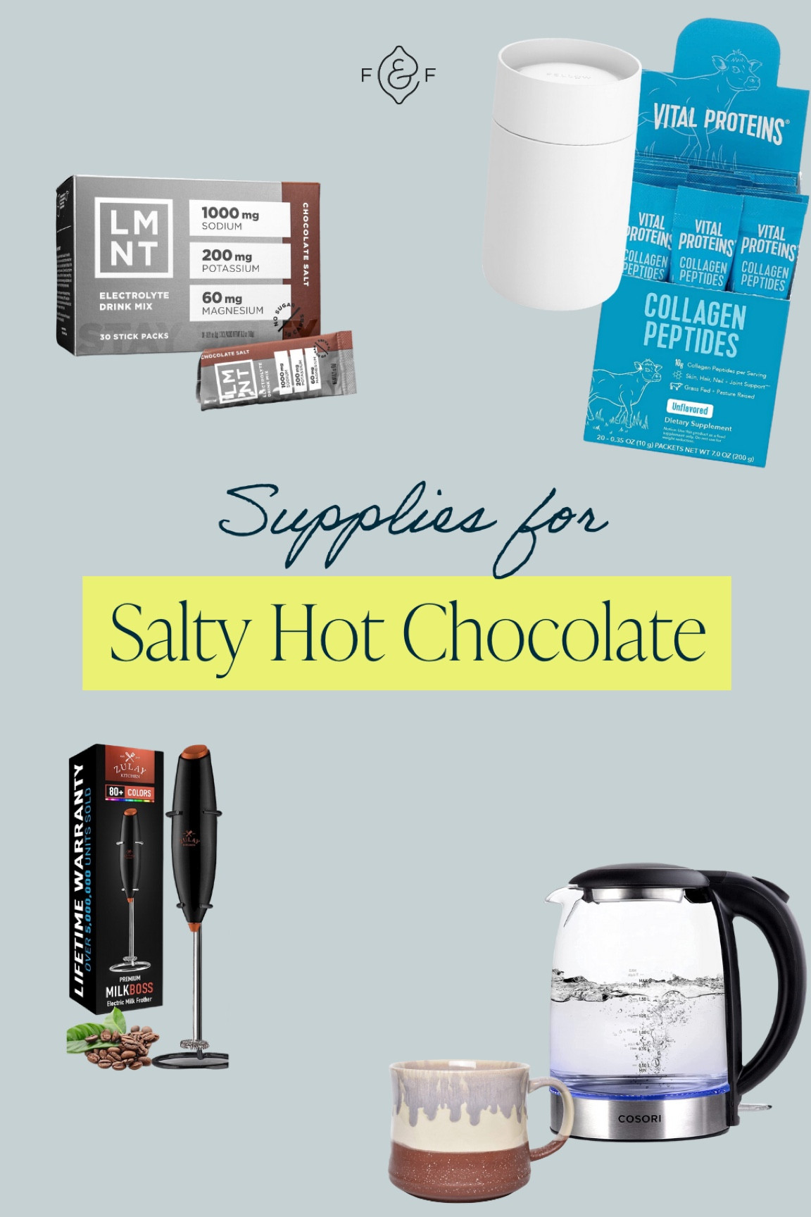 A cup of nourishing hot chocolate to sip on at work or on your nightstand at bedtime. LMNT electrolytes is the real MVP here with this delicious chocolate flavor! 



#LTKhome