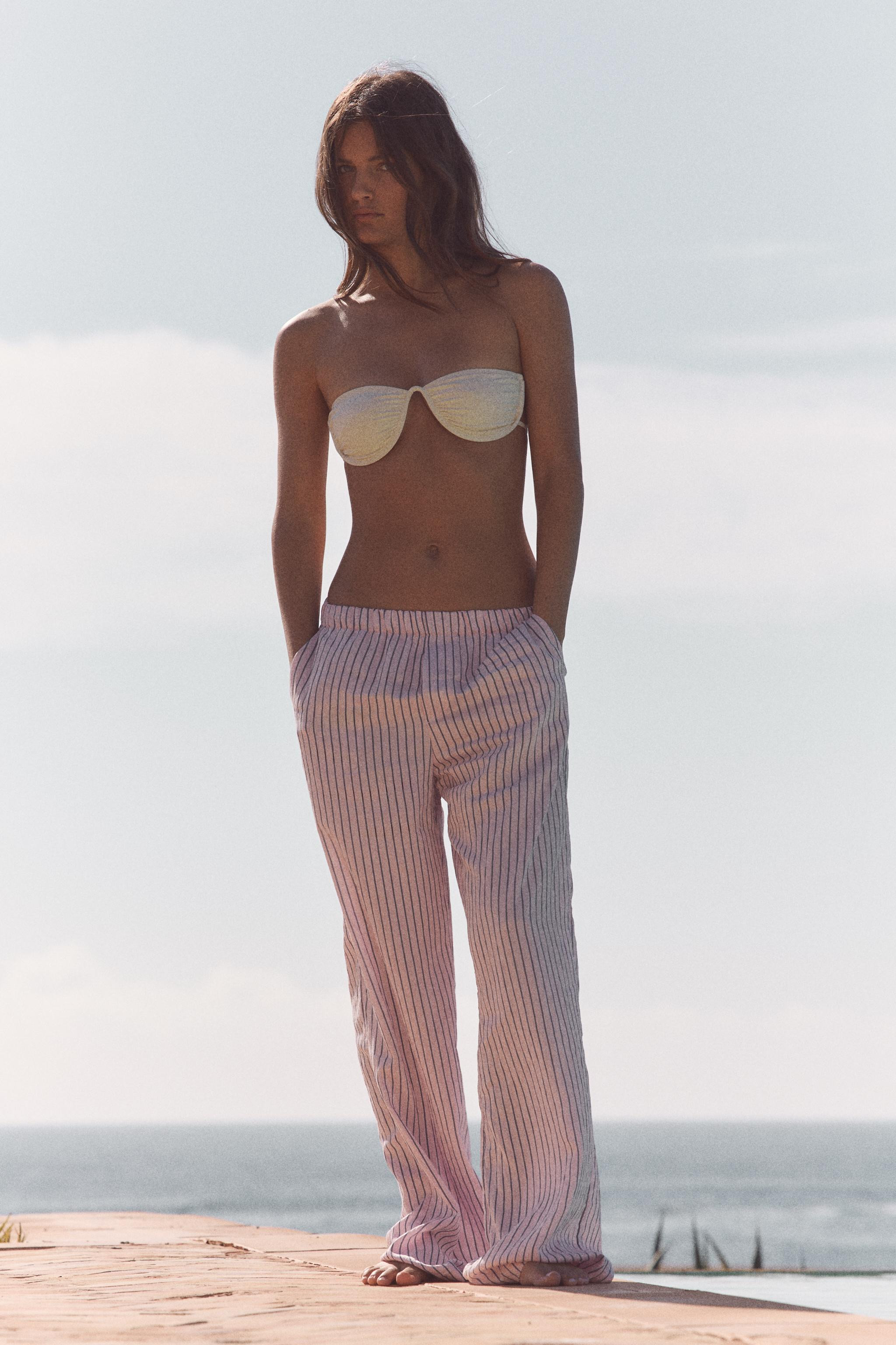 STRIPED PYJAMA-STYLE TROUSERS | Zara UK