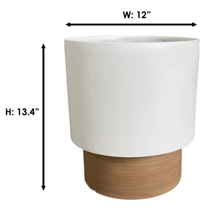 Better Homes & Gardens 12" x 12" x 13.4" Laurie White Resin Planter | Walmart (US)