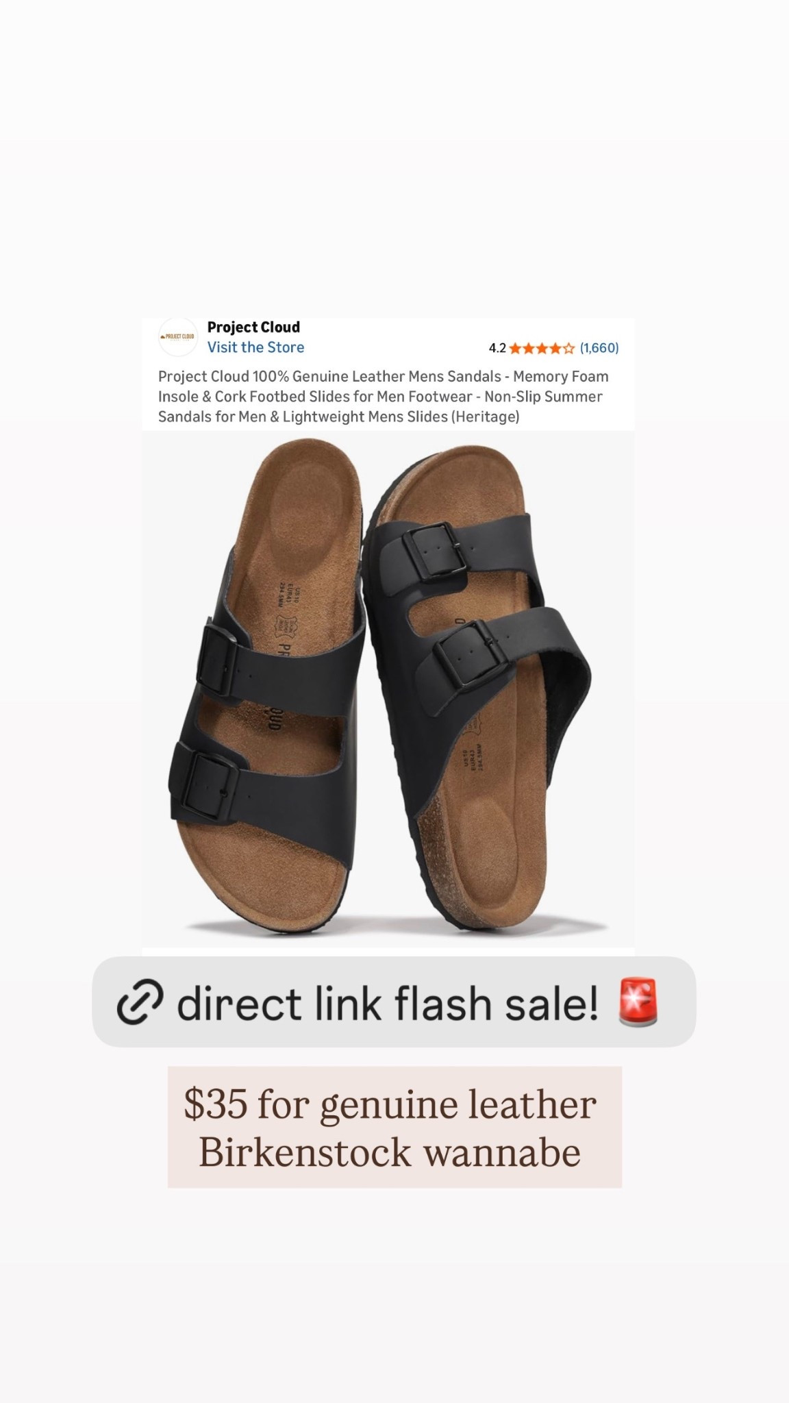 Birkenstock look for less. Grabbed these for my husband! Such a good deal for genuine leather  

#LTKSaleAlert #LTKMens #LTKTravel