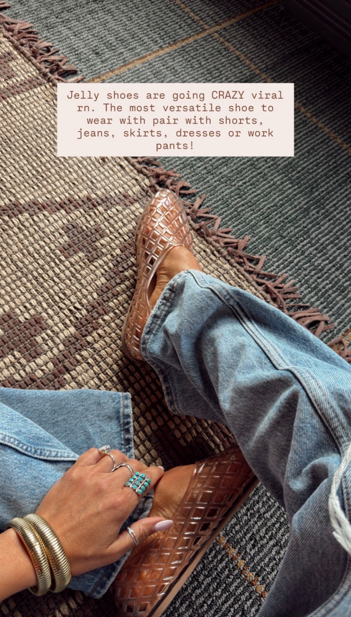 🤍 Jelly shoes are versatile + trending for any outfit. I love how I can wear with jeans, shorts, skirts, dresses and work wear & look put together. Look designer but on Amazon! 👏🏼📦👀 

#LTKgrwm #LTKootd #LTKdayinmylife