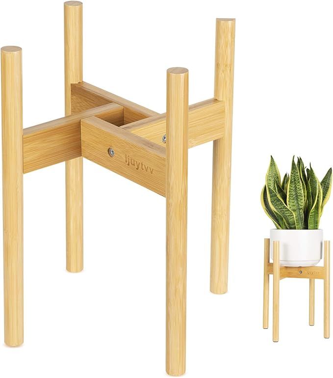 Plant Stand, Mid Century Style Bamboo Flowerpot Holder, Unique Anchor Design, Modern Tall Potted ... | Amazon (US)